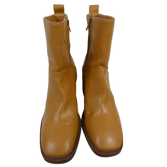 Kensie Klinton Ankle Boots, square toe, side zip stacked heel size 8.5M #1447 - Picture 3 of 8